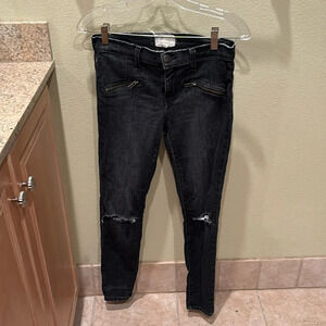 Current Elliott woman's black distressed jeans